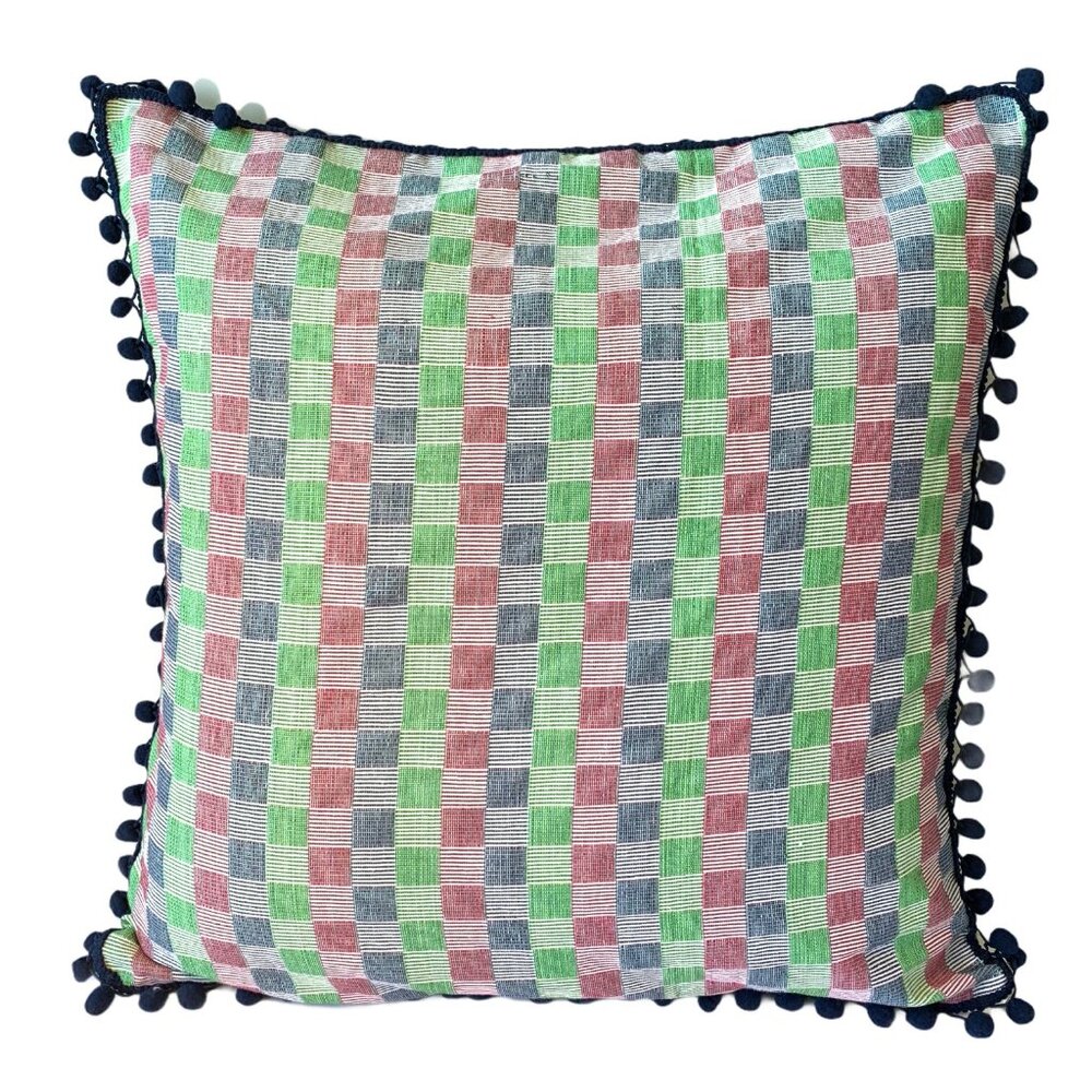 Checkered Inabel pillow cover from Philippines